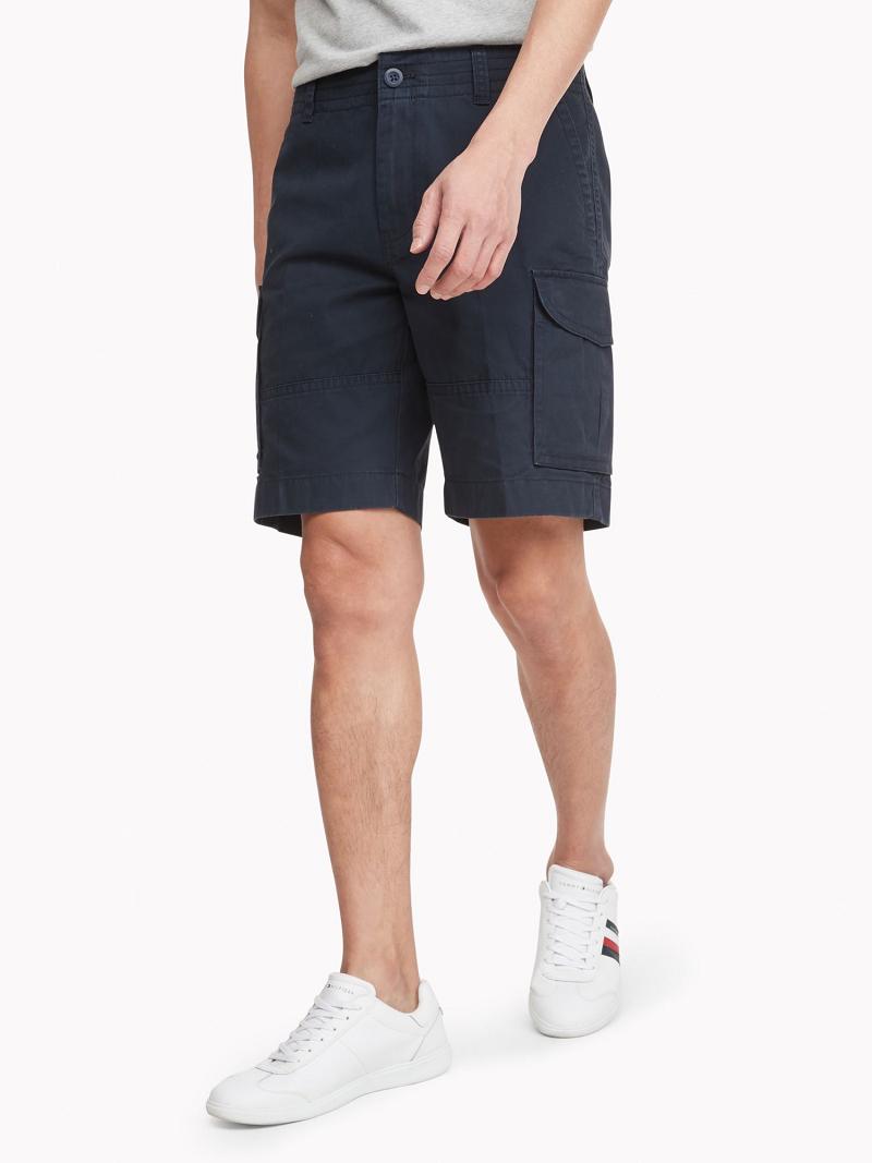 Férfi Tommy Hilfiger Essential solid cargo Rövidnadrág Sötétkék | HU 990AHK